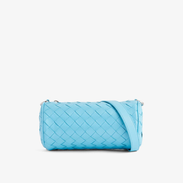 Кожаная сумка-клатч pouch avenue Bottega Veneta, серебряный