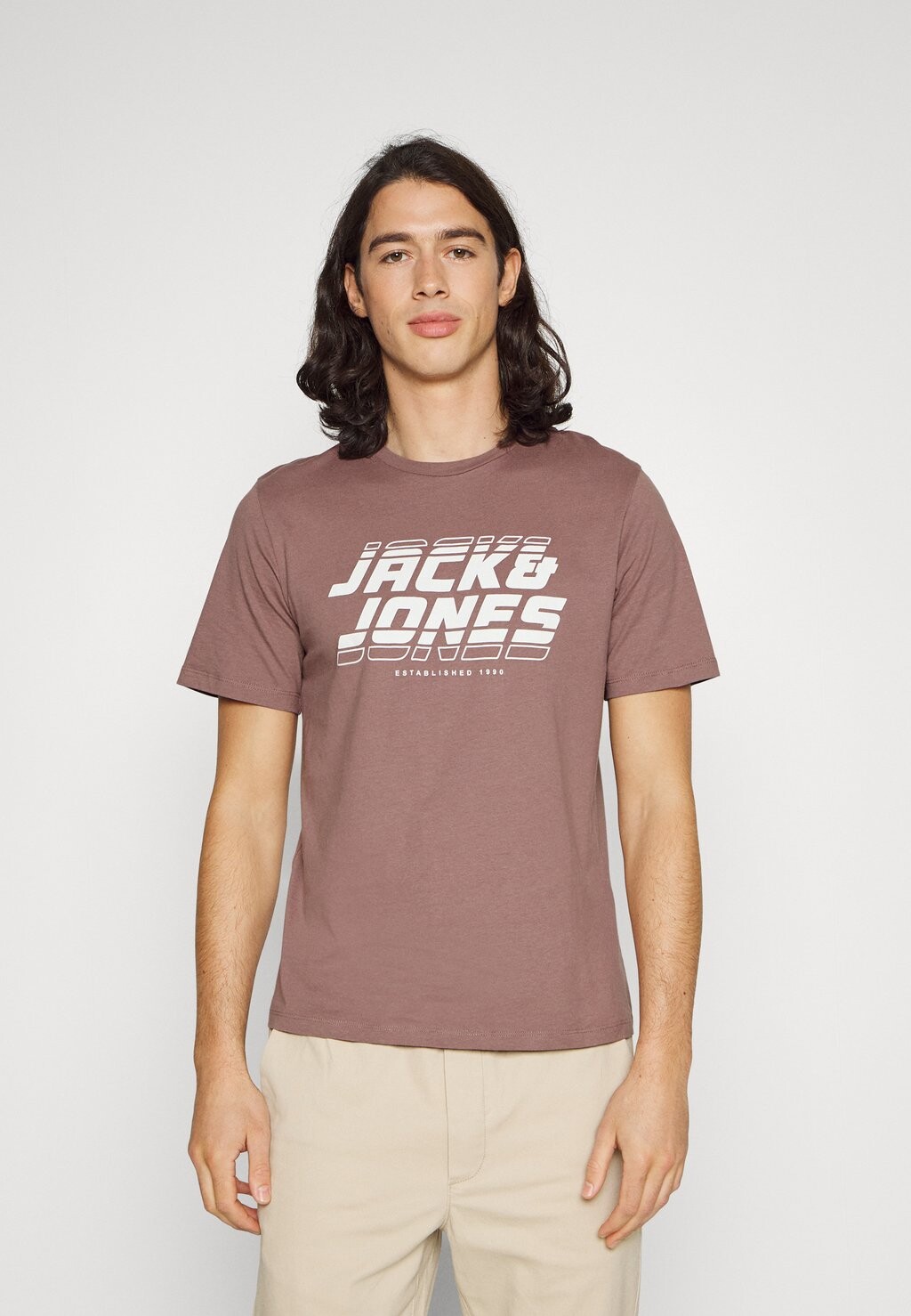 

Футболка с принтом Jack & Jones, светло-коричневый