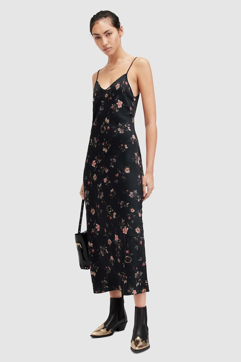 

Платье Dryony Танана с цветочным принтом Allsaints, черный