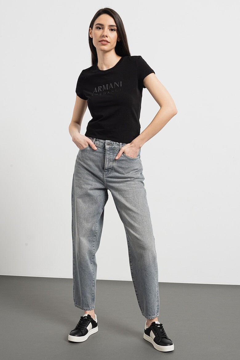 

Узкая футболка с логотипом Armani Exchange, черный