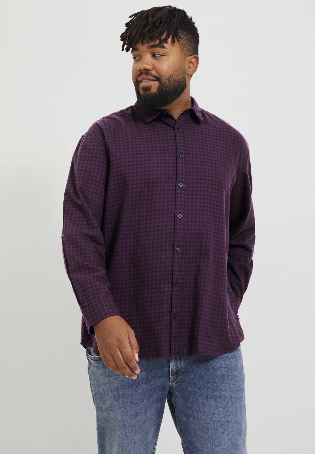 

Рубашка JJEGINGHAM TWILL NOOS Jack & Jones, темно-синий пиджак