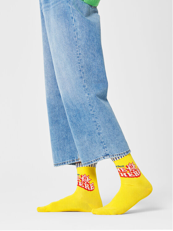 

Высокие женские носки Happy Socks, желтый