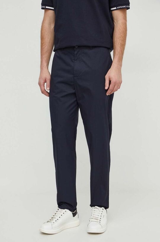 

Хлопковые брюки Armani Exchange, темно-синий