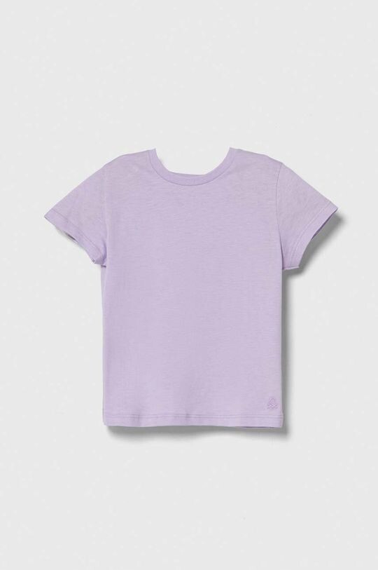 

Хлопковая футболка для детей United Colors of Benetton, фиолетовый