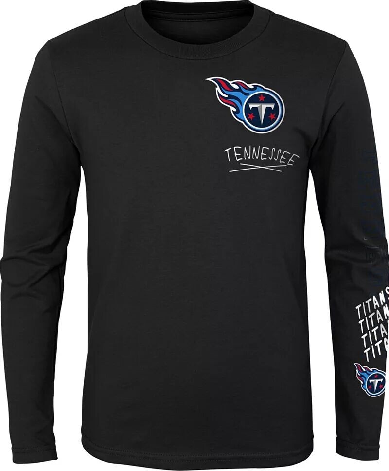 

Nfl Team Apparel Молодежная футболка Tennessee Titans Team Drip, черная футболка с длинными рукавами
