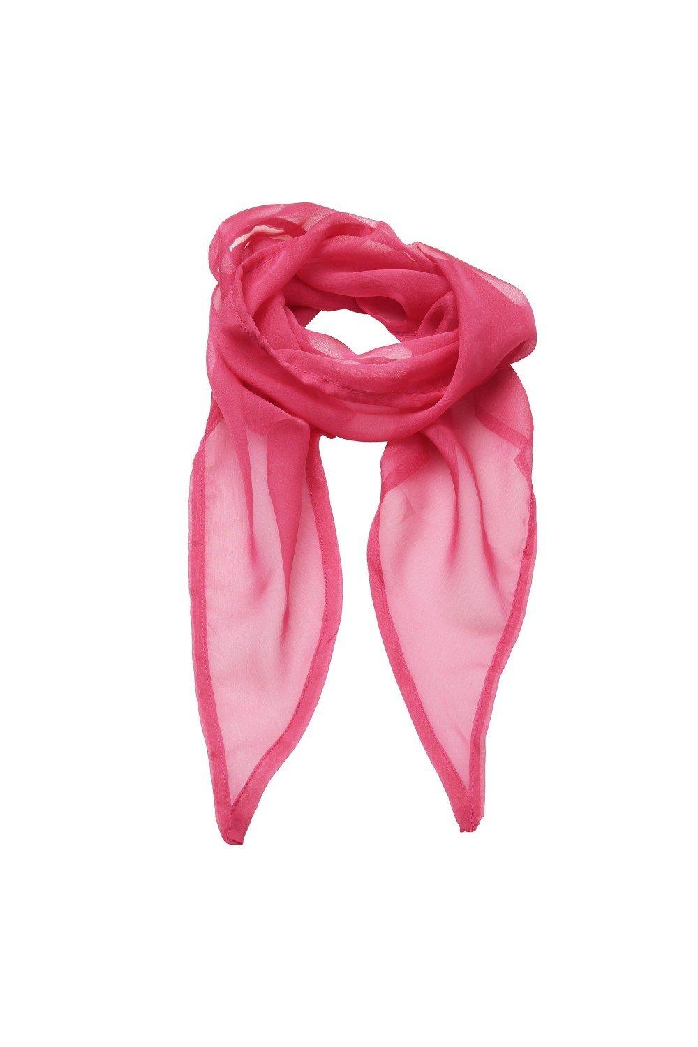 Деловой шифоновый деловой шарф Premier, розовый шифоновый радужный цветной шарф женский шарф arn танцевальный шелковый шарф большой размер