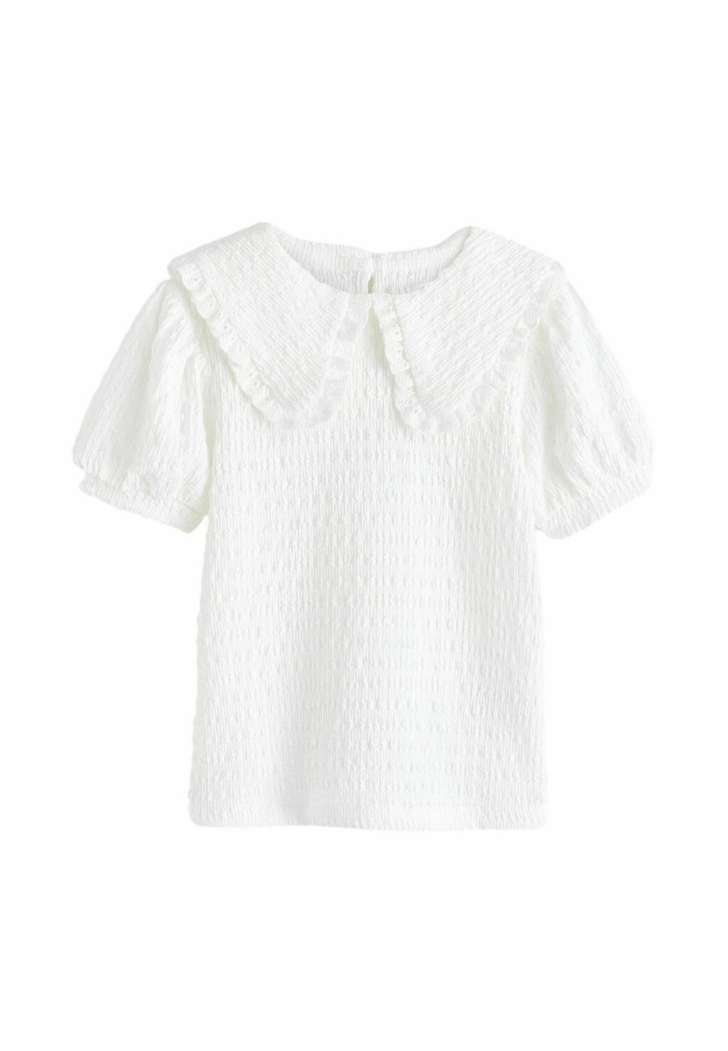 

Блузка Textured Collar Regular Fit Next, белый