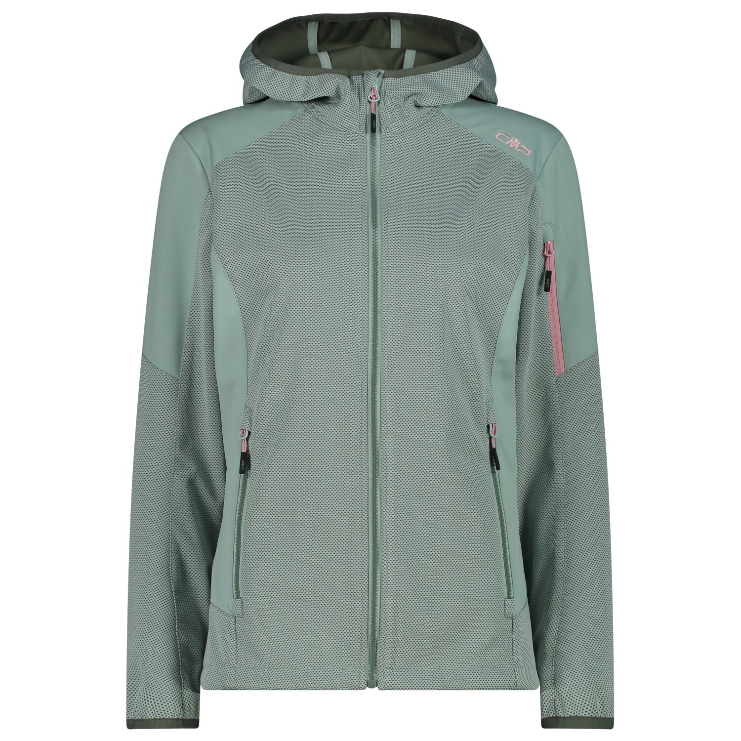 

Куртка из софтшелла Cmp Women's Jacquard Softshell Zip Hood, цвет Jade