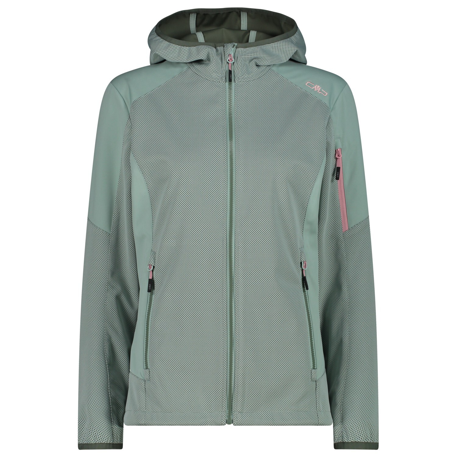 Куртка из софтшелла Cmp Women's Jacquard Softshell Zip Hood, цвет Jade