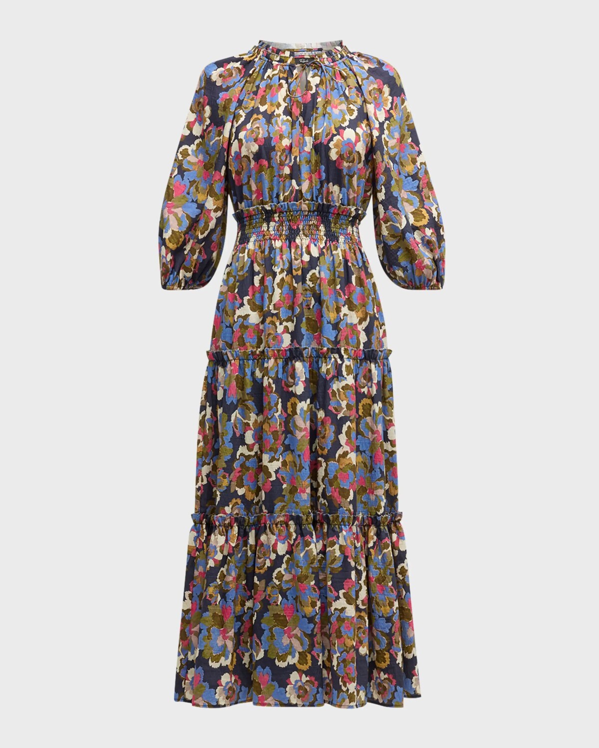 

Многоярусное платье макси Caterine Rails, цвет Navy Wildflower