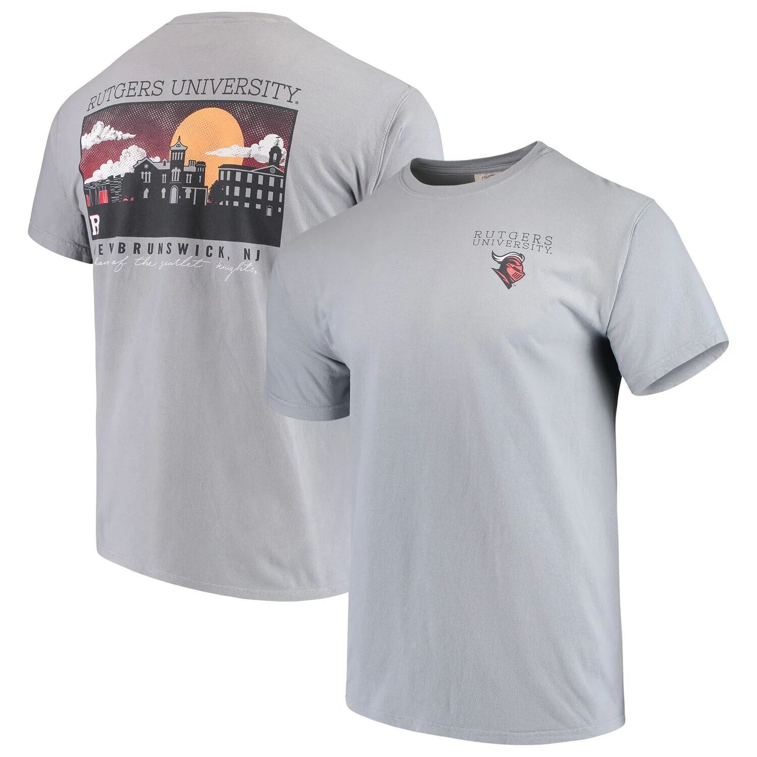 

Мужская серая футболка Rutgers Scarlet Knights Team Comfort Colors Campus Scenery, Серый