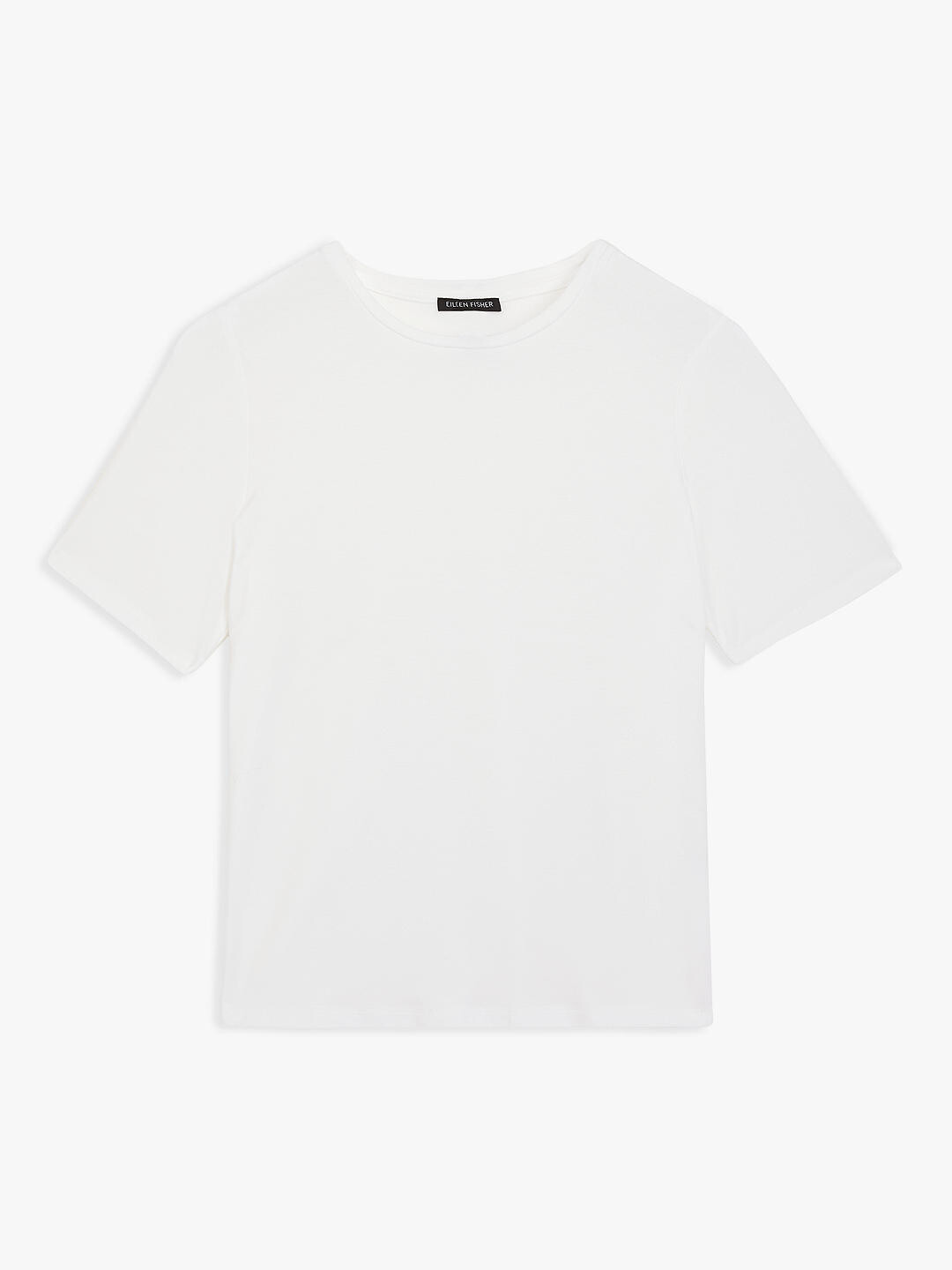 

EILEEN FISHER Однотонная футболка с короткими рукавами, белая, Белый
