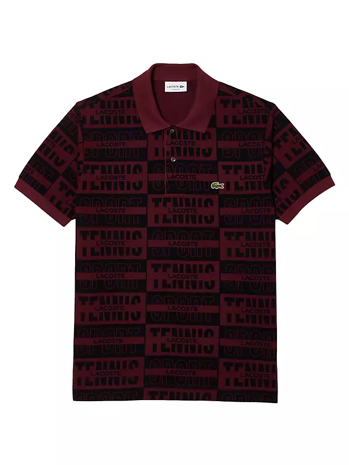 

Рубашка поло с графическим логотипом Lacoste, цвет burgundy