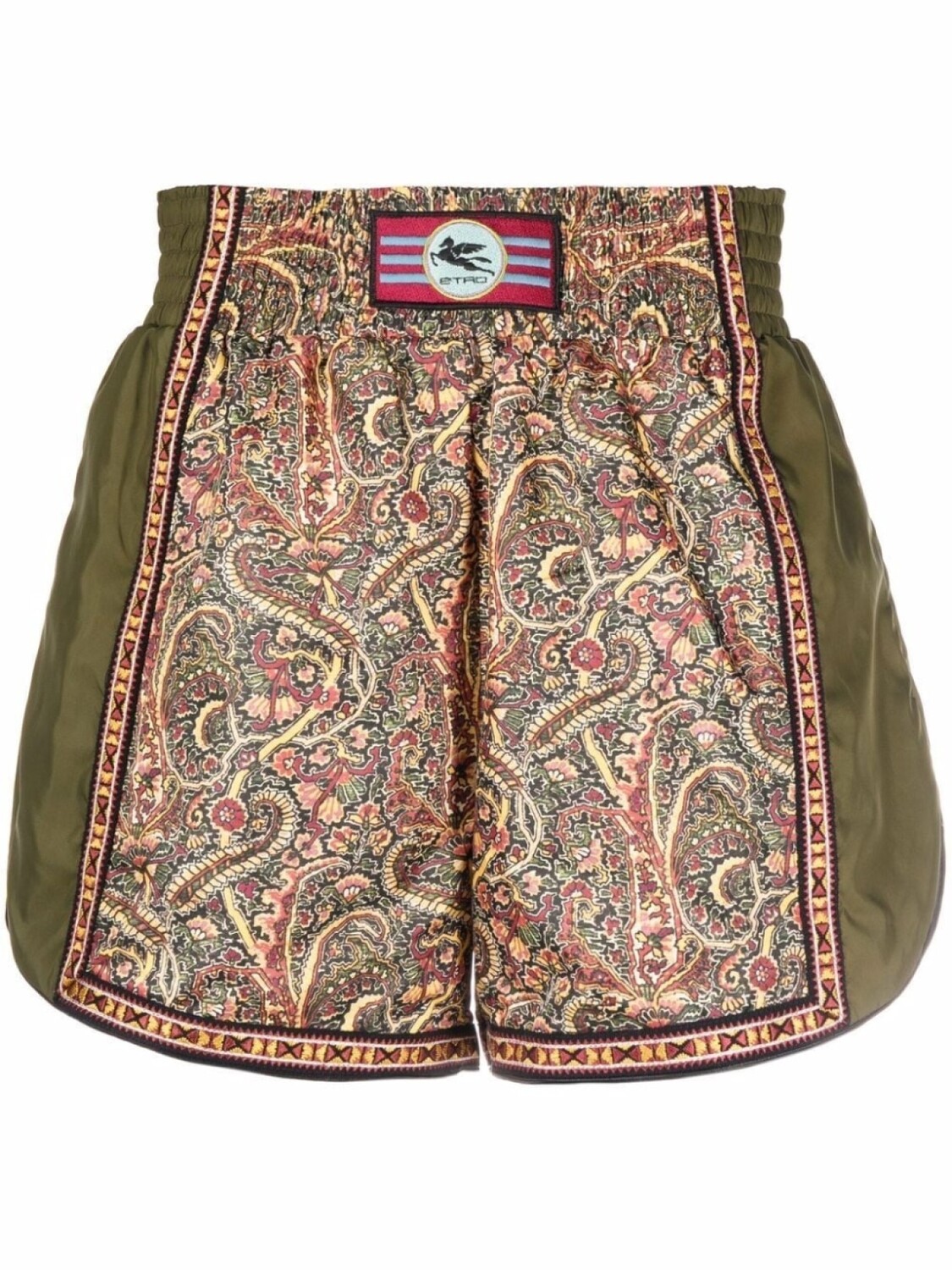

ETRO спортивные шорты с нашивкой-логотипом, зеленый