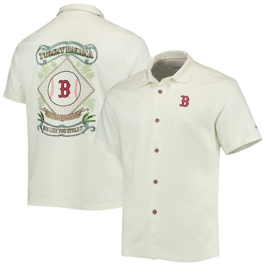 

Рубашка Tommy Bahama Boston Red Sox, кремовый