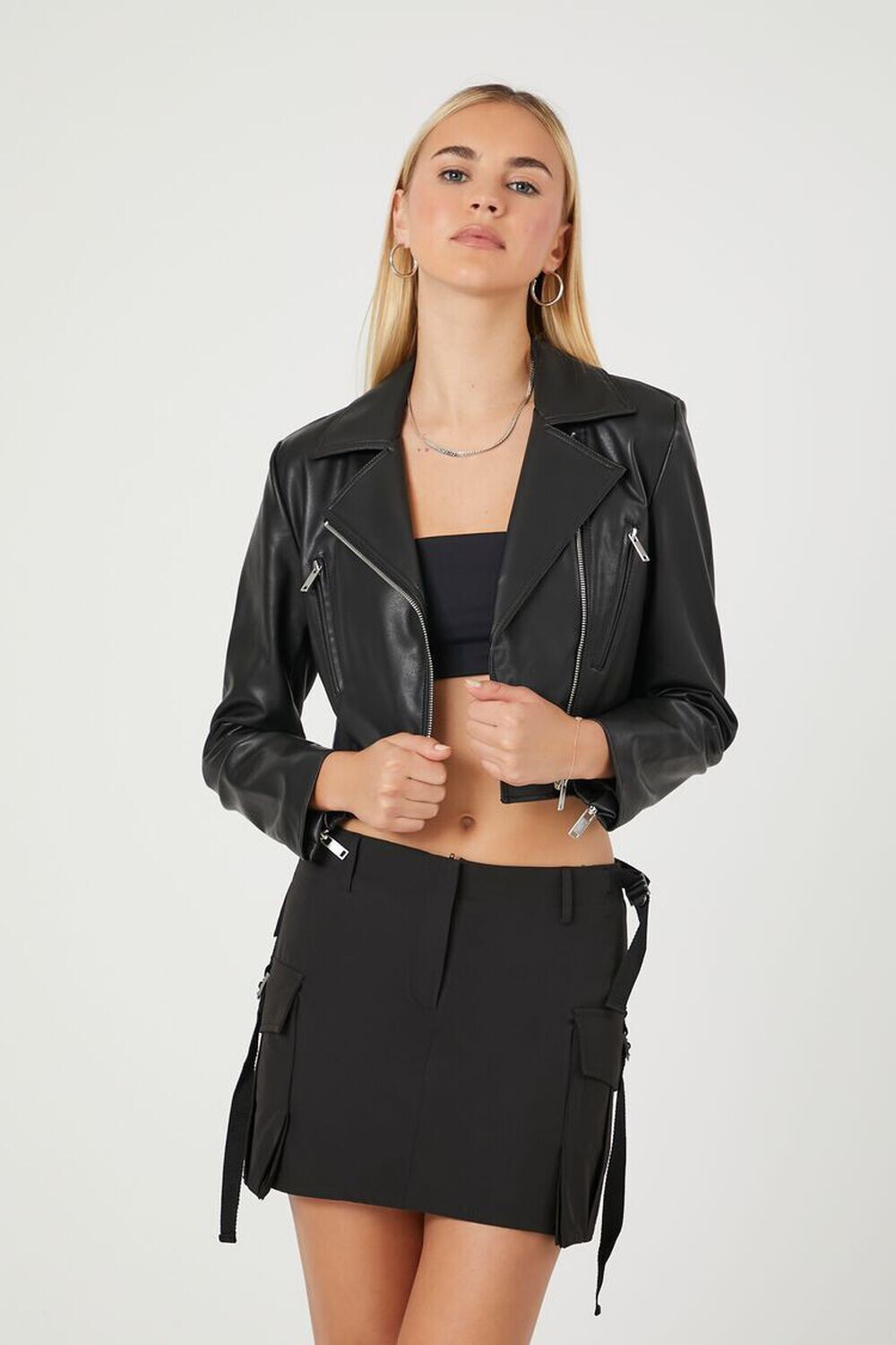 

Мини-юбка карго Forever 21, черный
