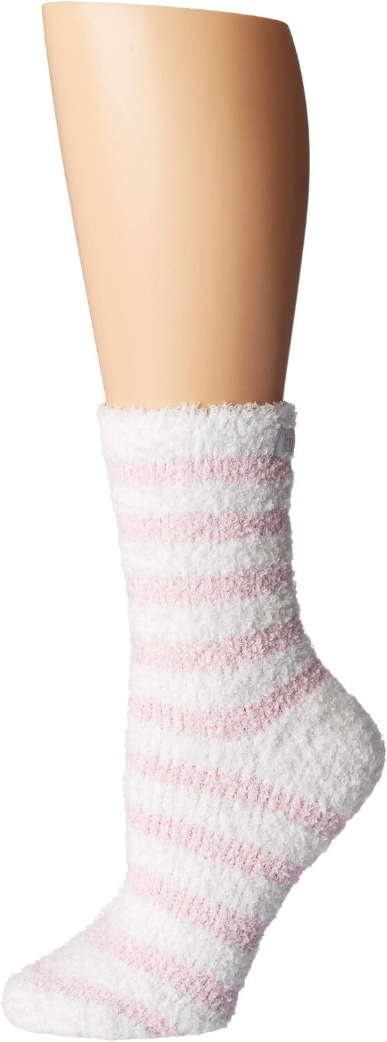 

Носки в полоску из синели Karen Neuburger, цвет Pink/White Stripe