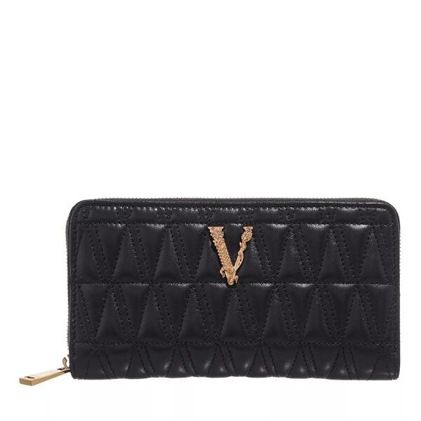 

Кошелек zip around wallet logo Versace, черный
