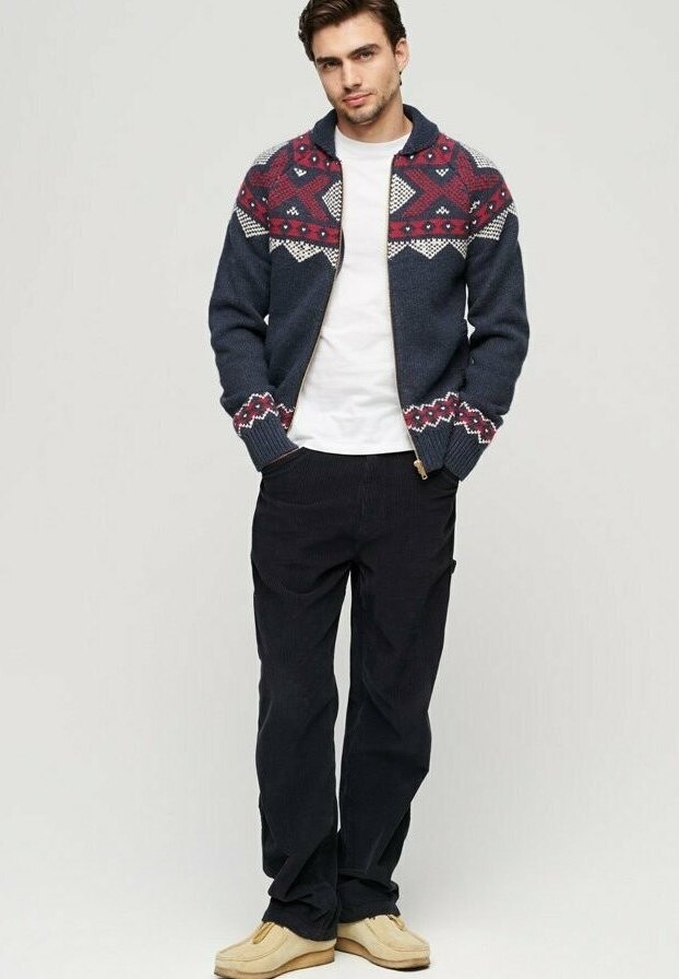 

Кардиган ZIP THROUGH Superdry, цвет navy multi