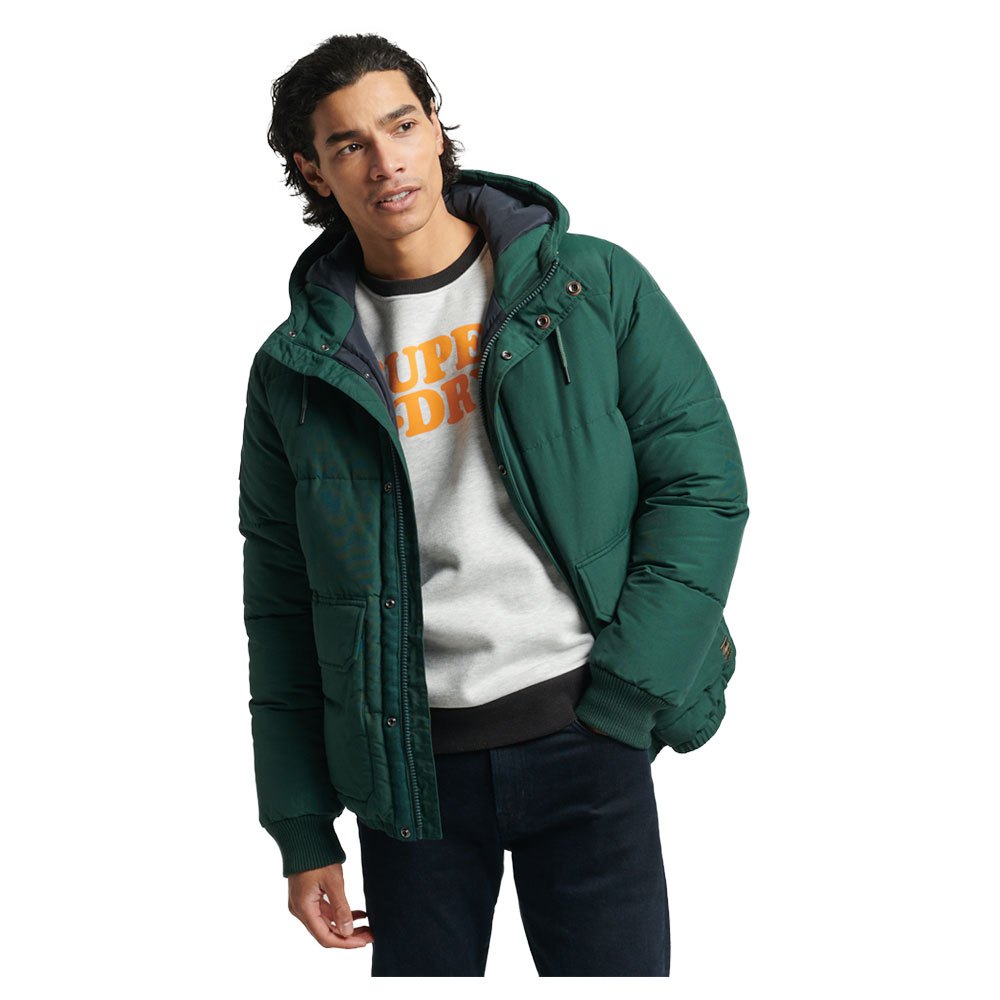 Куртка Superdry Vintage Mountain Puffer, зеленый