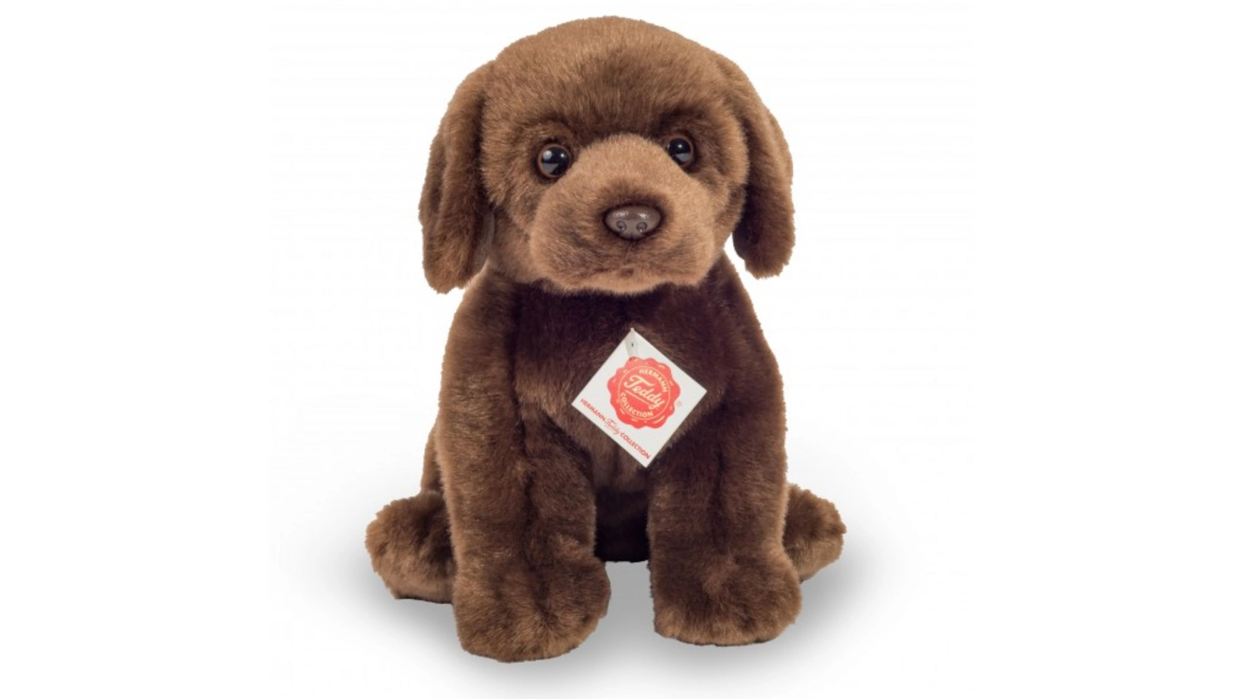Мягкая игрушка лабрадор сидячий темно-коричневый 25 см Teddy-Hermann мягкая игрушка бигль стоячая 26 см teddy hermann
