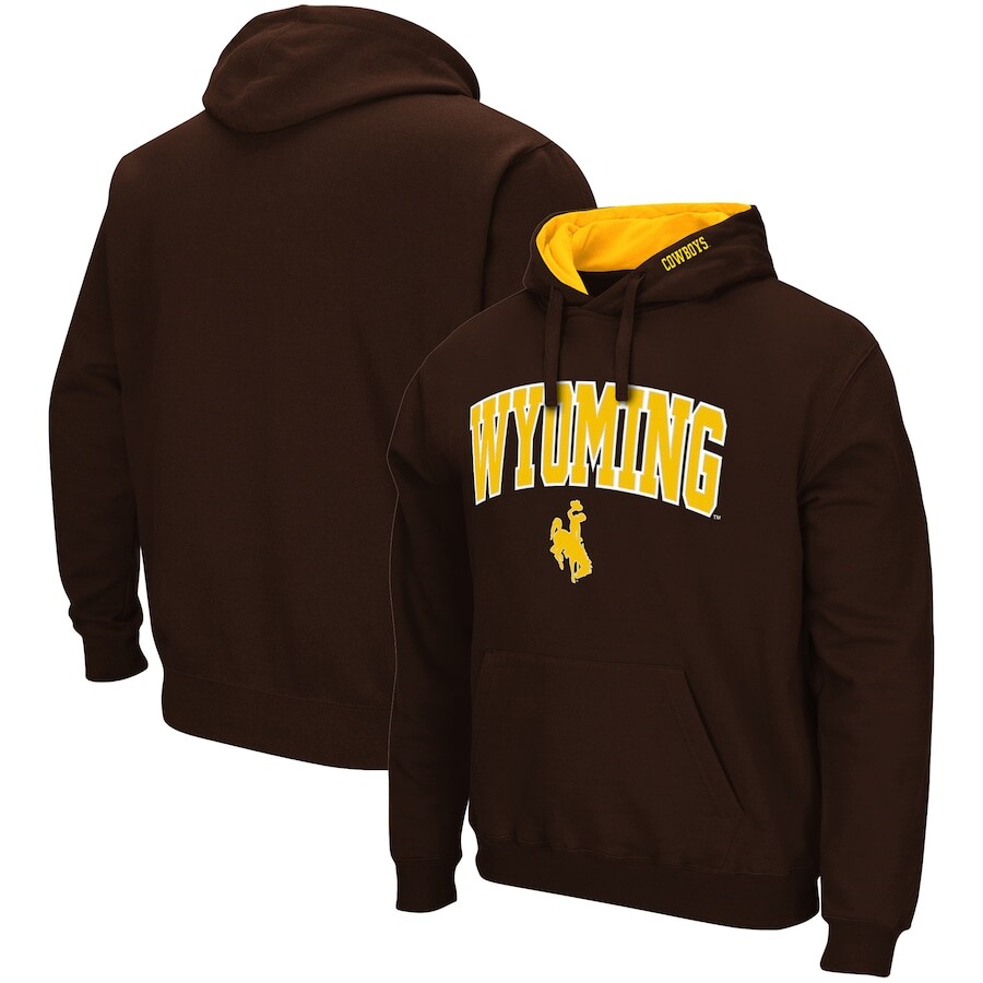 

Пуловер с капюшоном Colosseum Wyoming Cowboys, коричневый