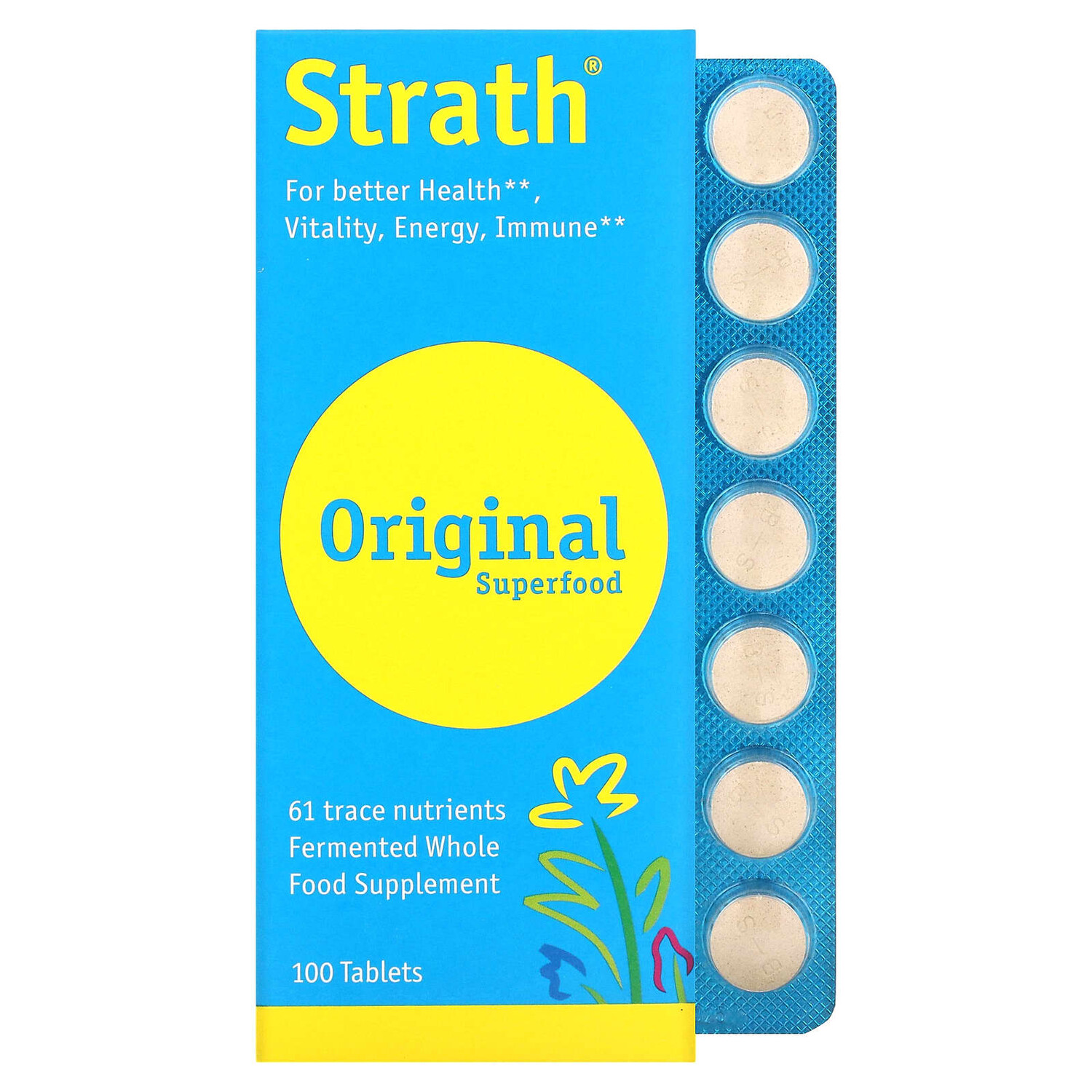

Strath, оригинальный суперпродукт, 100 таблеток, Bio-Strath