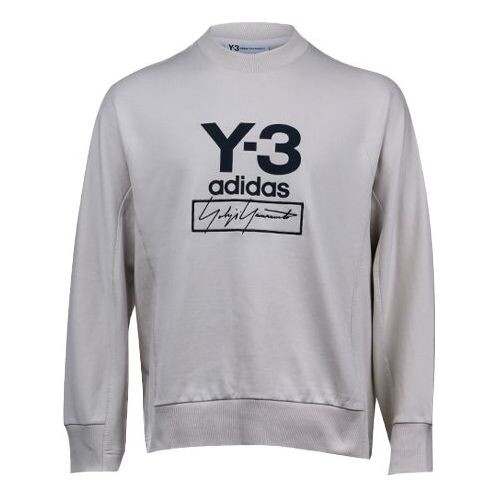 

Толстовка Men's Y-3 Signature Printing Logo Beige, цвет tan