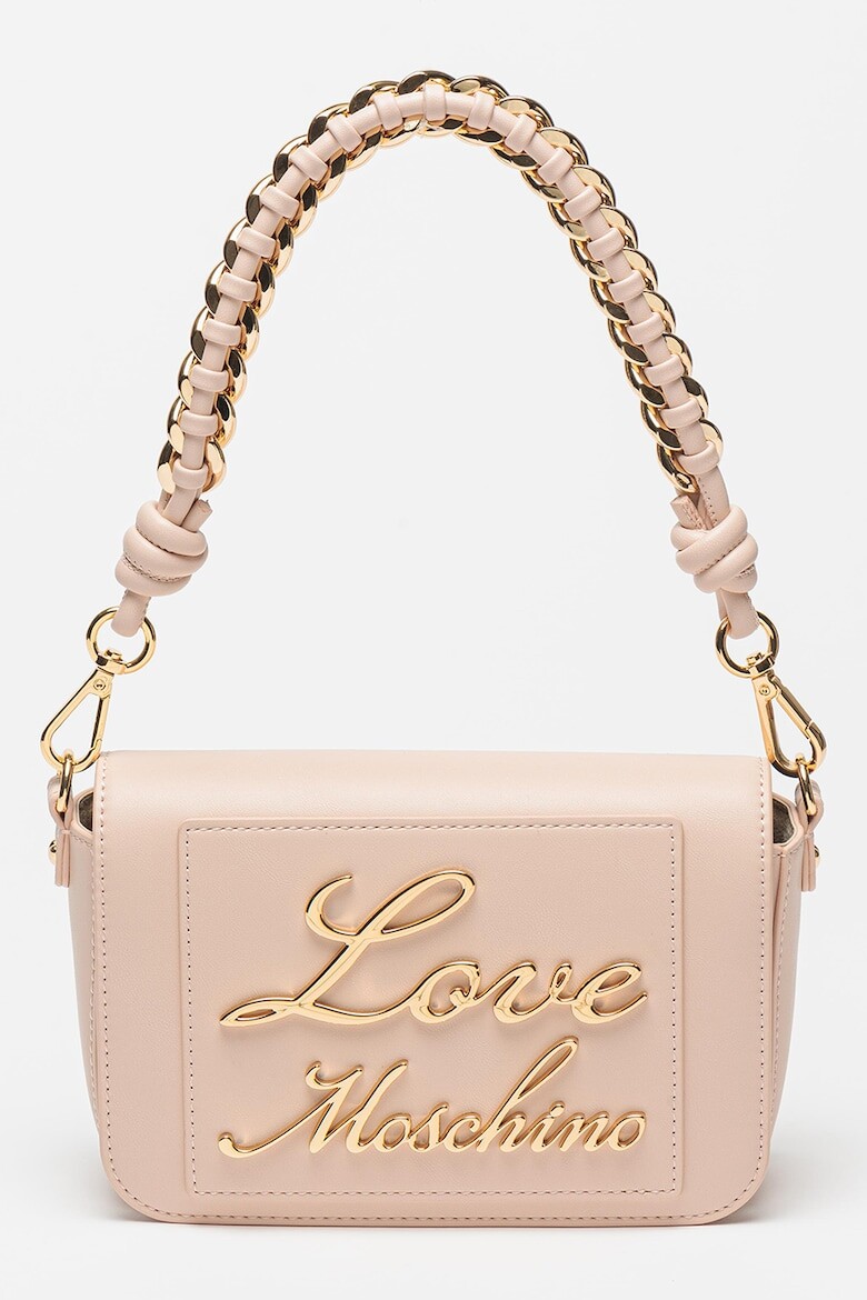 

Сумка из экокожи с металлическим логотипом Love Moschino, розовый