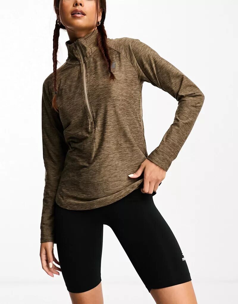 

Коричневый топ с молнией 1/4 New Balance Relentless