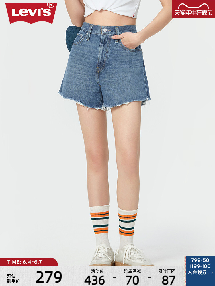 

Шорты джинсовые женские Levi's с высокой талией, синий