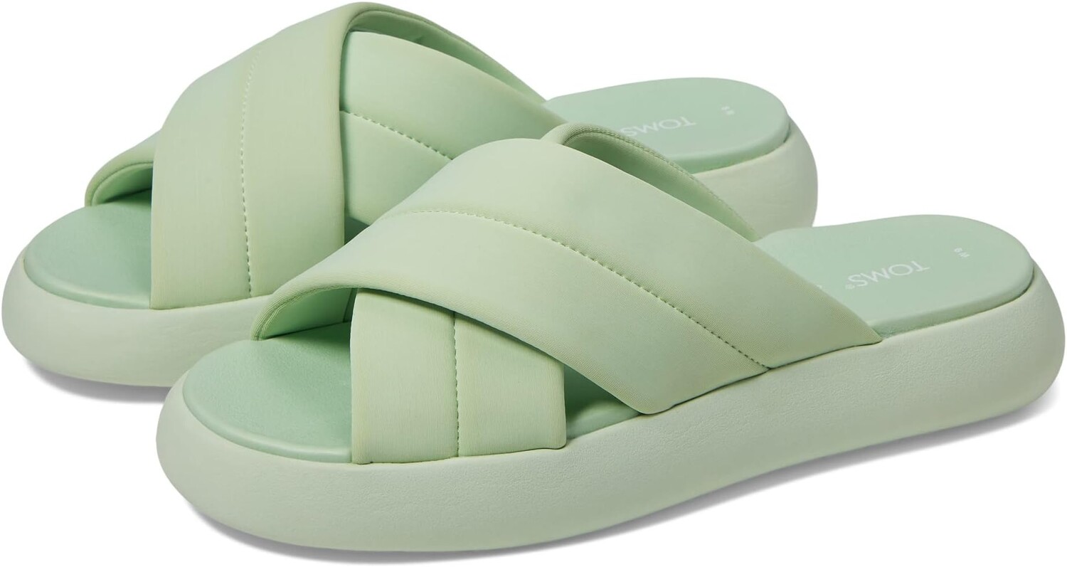 Сандалии на плоской подошве Alpargata Mallow Crossover Sandal TOMS, цвет Mint сандалии на плоской подошве sidney toms цвет putty