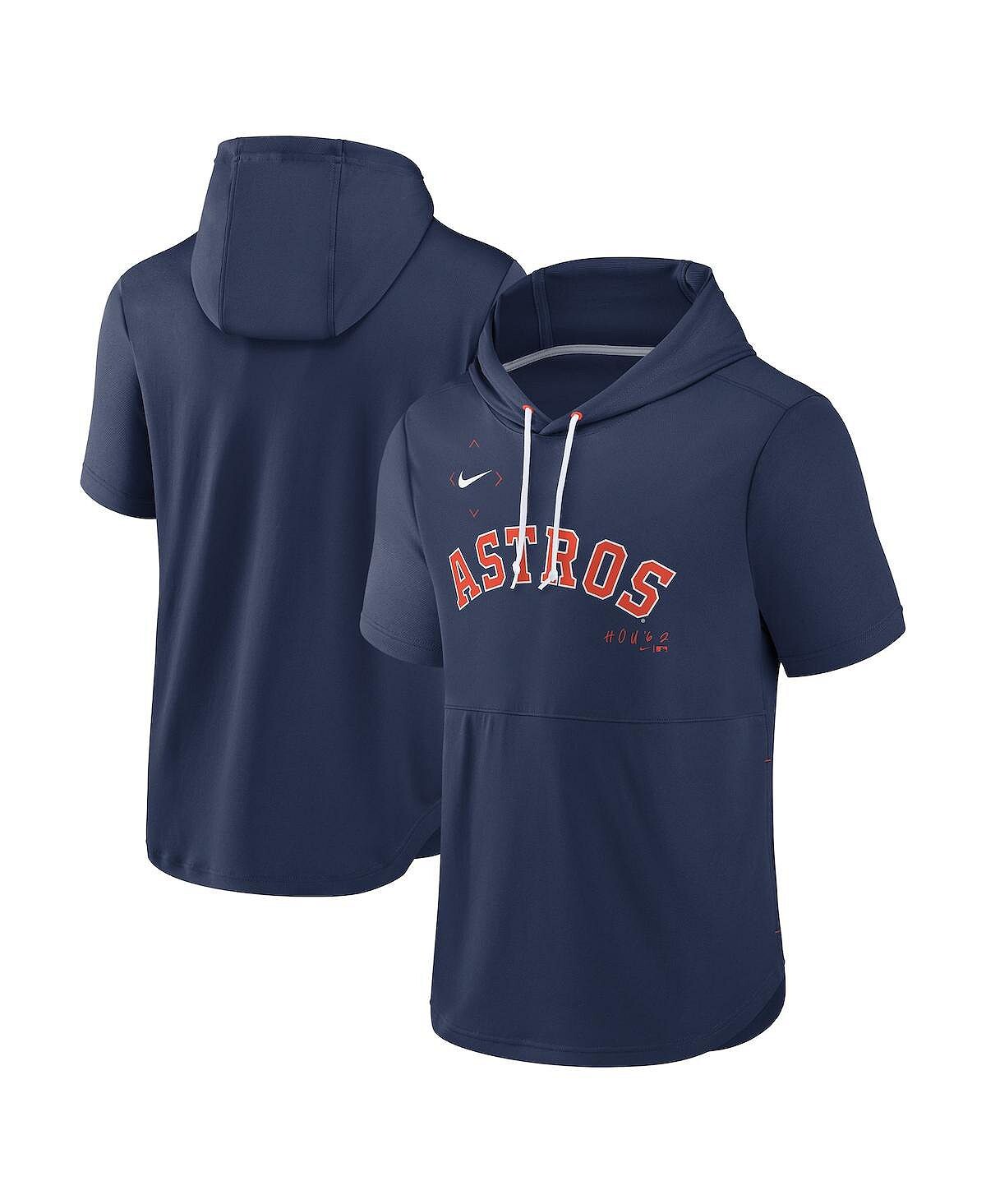 

Мужской темно-синий пуловер с капюшоном Houston Astros Springer Team с короткими рукавами Nike
