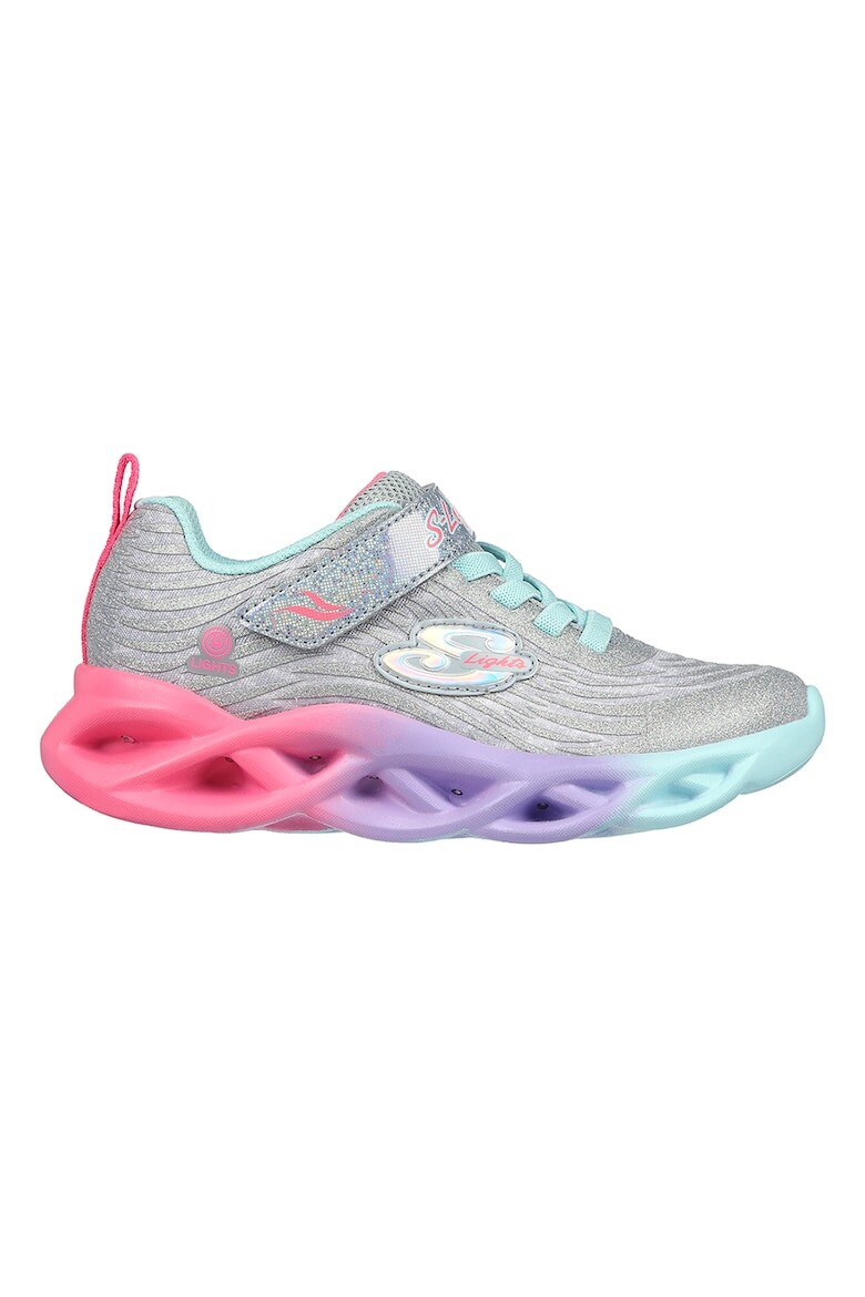 

Текстильные спортивные туфли Twisty Brights со светодиодной подсветкой Skechers, розовый