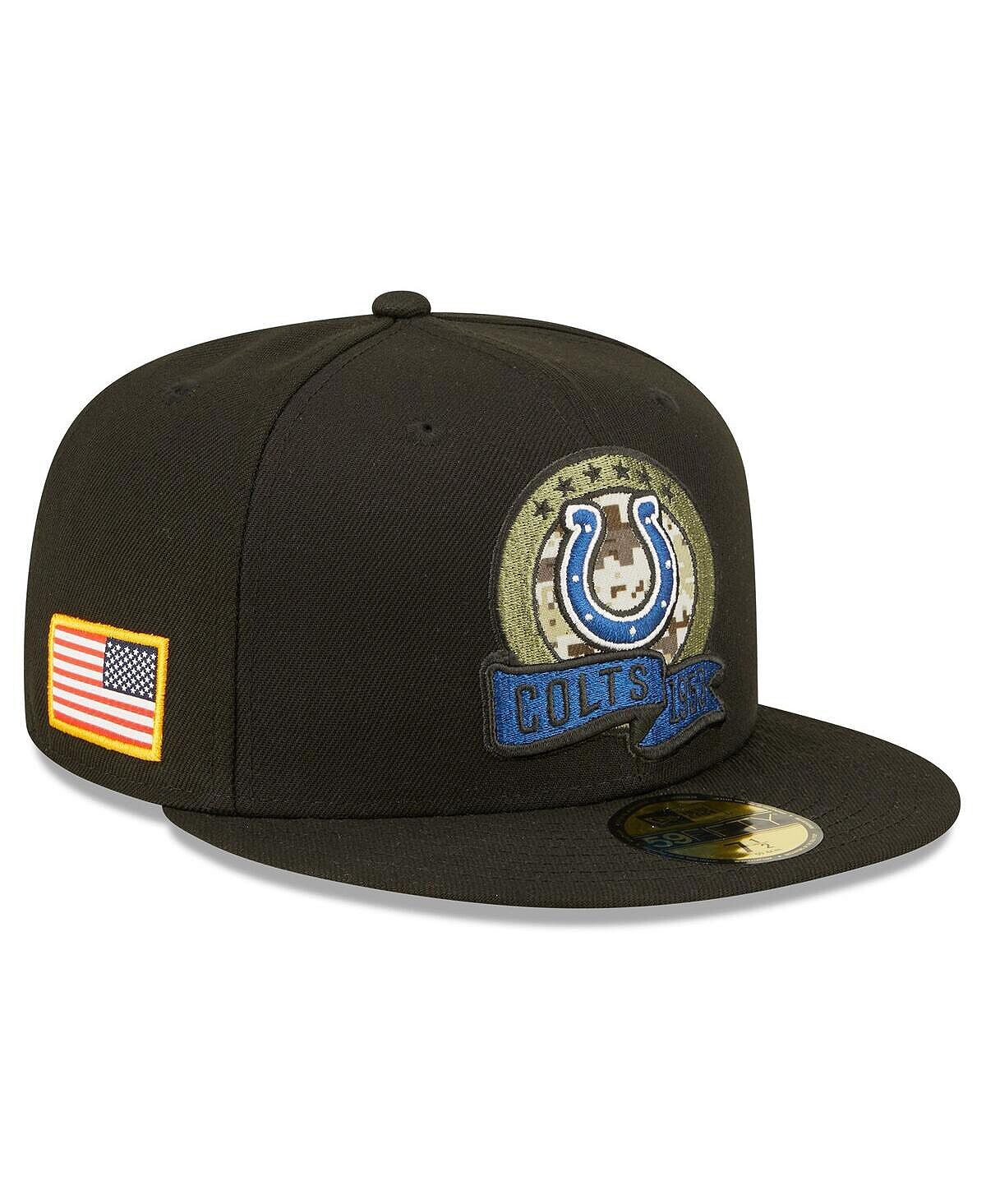 

Мужская черная приталенная шляпа Indianapolis Colts 2022 Salute To Service 59FIFTY New Era