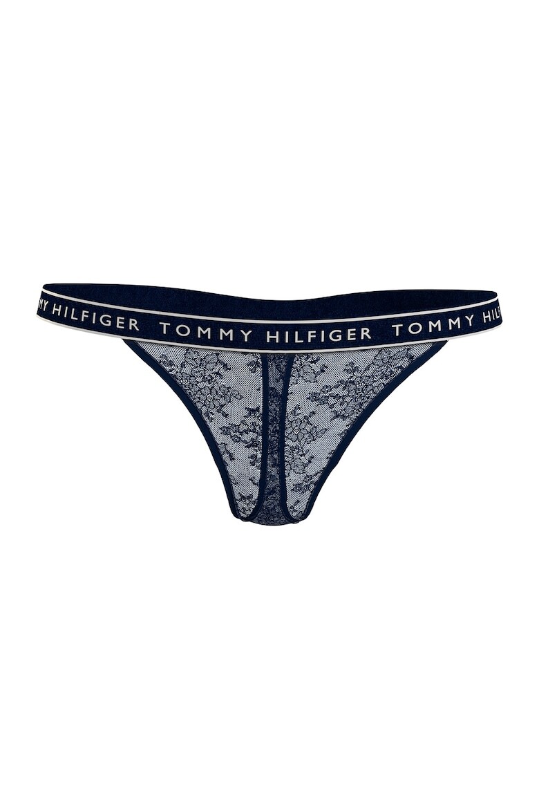 

Кружевные стринги с логотипом Tommy Hilfiger, синий