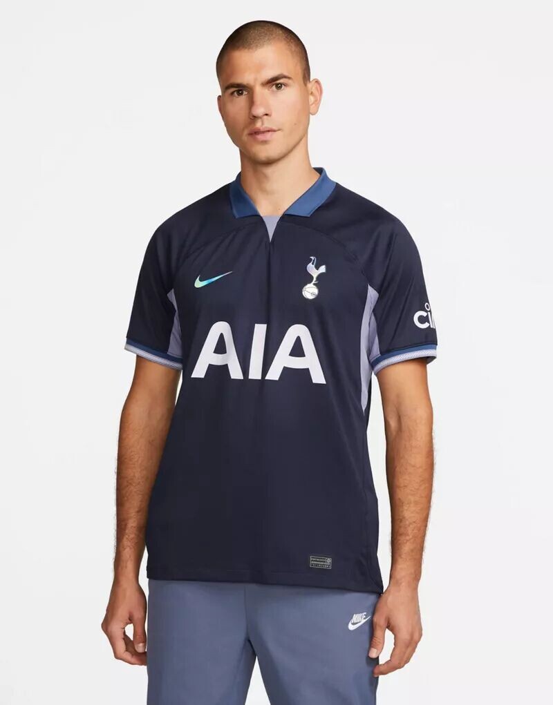 Темно-синяя футболка унисекс Nike Tottenham Hotspur FC Away Stadium футболка nike performance fc barcelona stadium short sleeve away белый красный синий