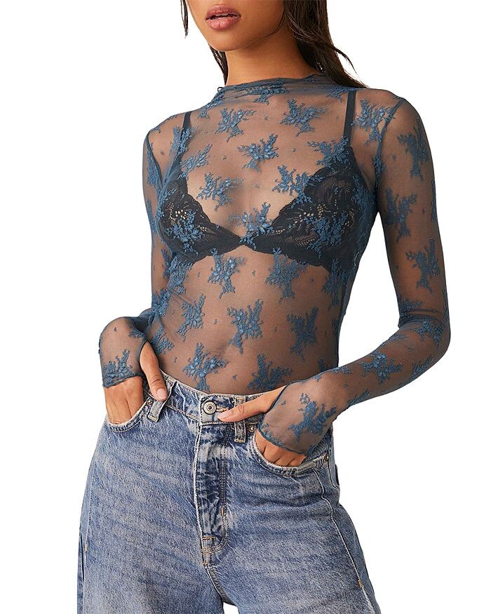 

Многослойный сетчатый топ с цветочным принтом Lady Lux Free People