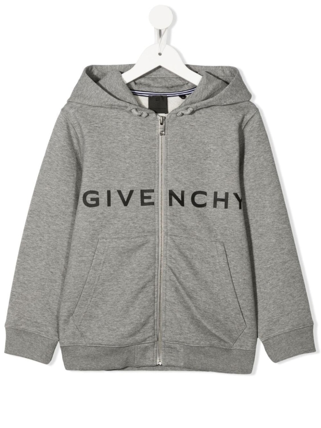 

Givenchy Kids кардиган с капюшоном и логотипом 4G, серый