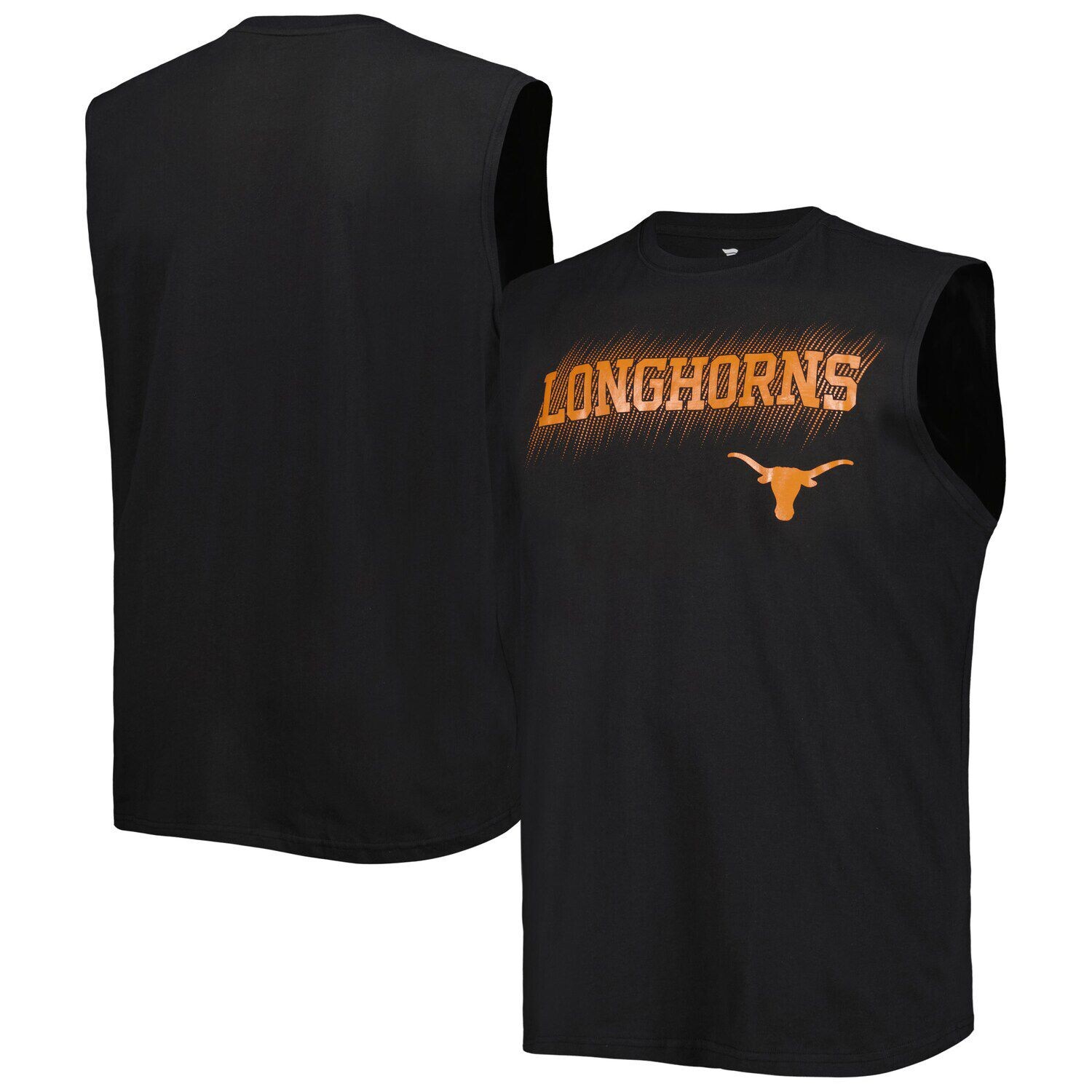 

Мужская черная майка Texas Longhorns Big & Tall, Черный