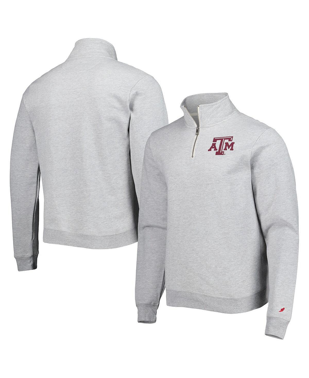 Мужской флисовый свитшот с молнией без четверти, серый Техас A&M Aggies Stack Essential League Collegiate Wear