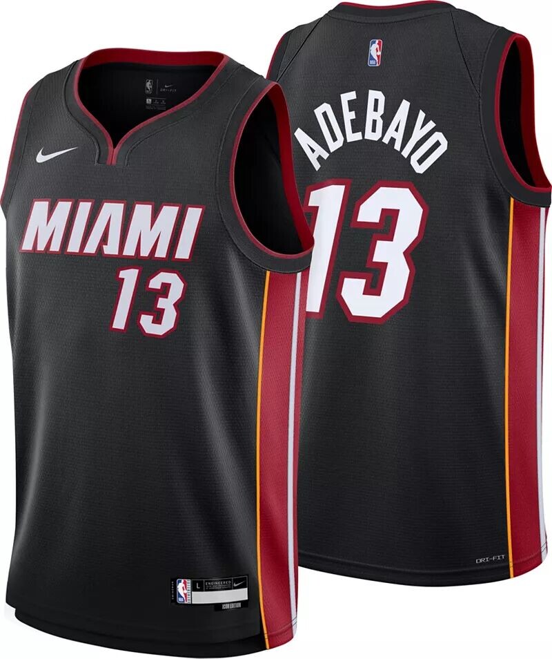 

Черная майка Nike Youth Miami Heat Bam Adebayo #13 Swingman