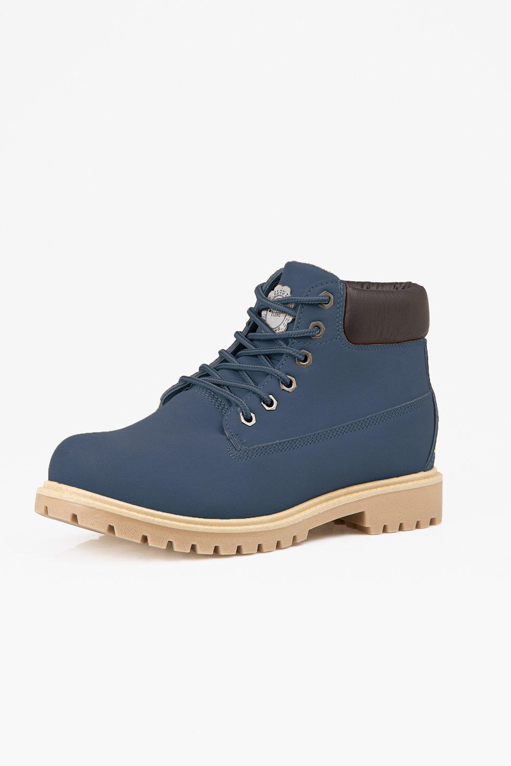 Классические рабочие ботинки, повседневная модная прогулочная обувь на шнуровке KRISP, темно-синий