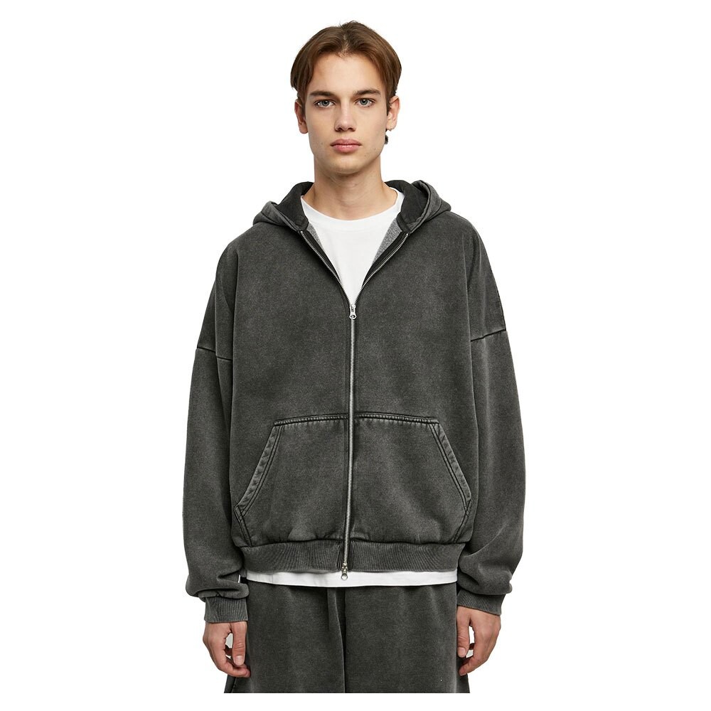 

Толстовка Urban Classics Heavy Sand Washed 90´S Full Zip, серый