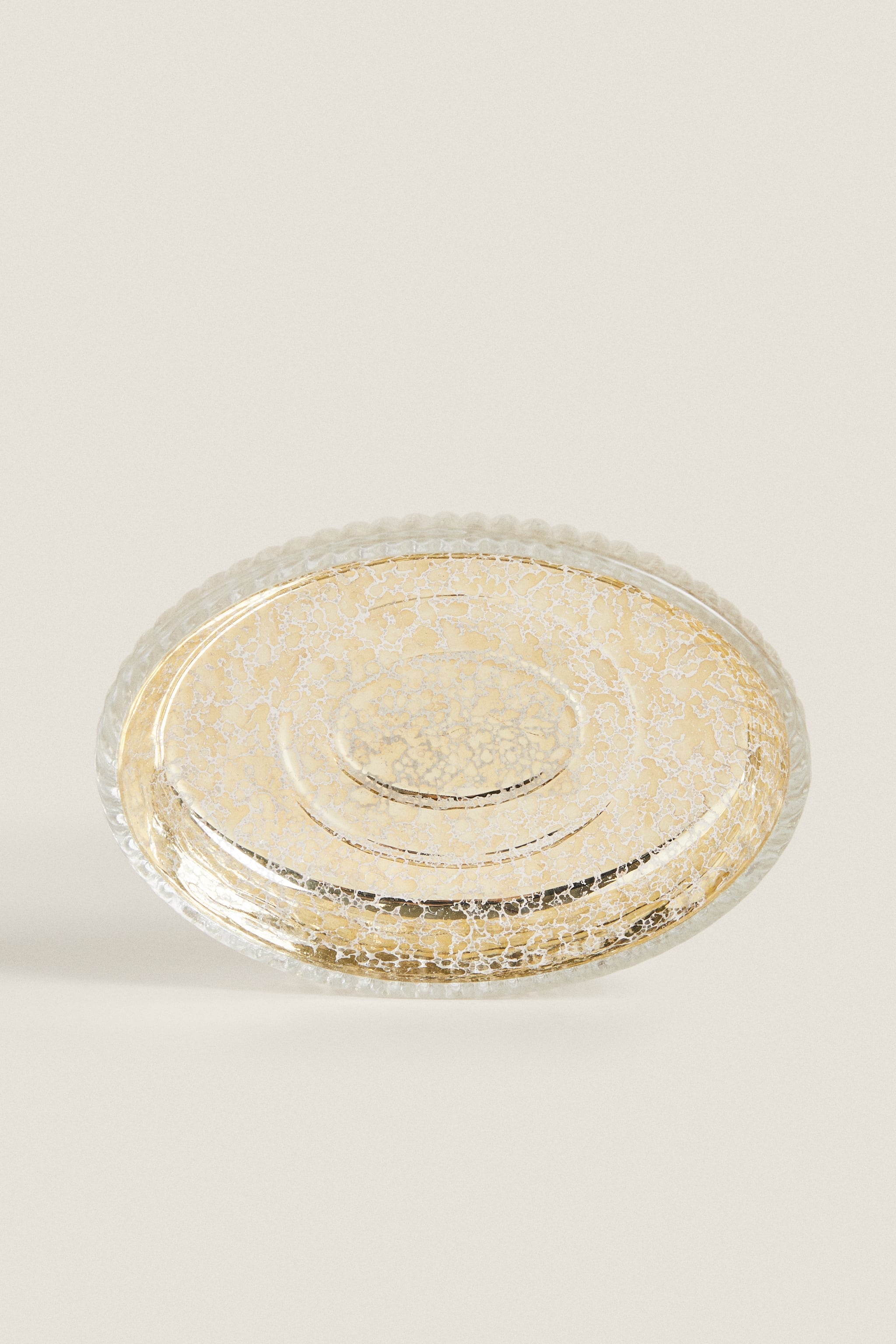 Меркуризированная стеклянная мыльница Zara, золотой стакан из кристалла bohemia в золотой оправе zara золото