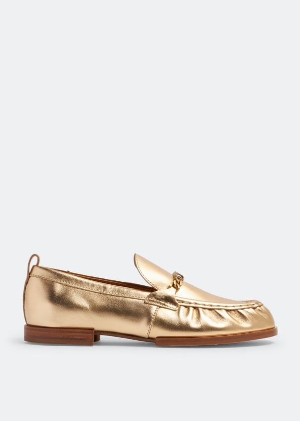 

Лоферы Tod'S Leather, золотой