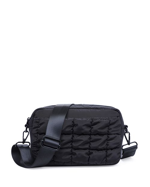Стеганая нейлоновая сумка через плечо среднего размера Sol & Selene, цвет Black