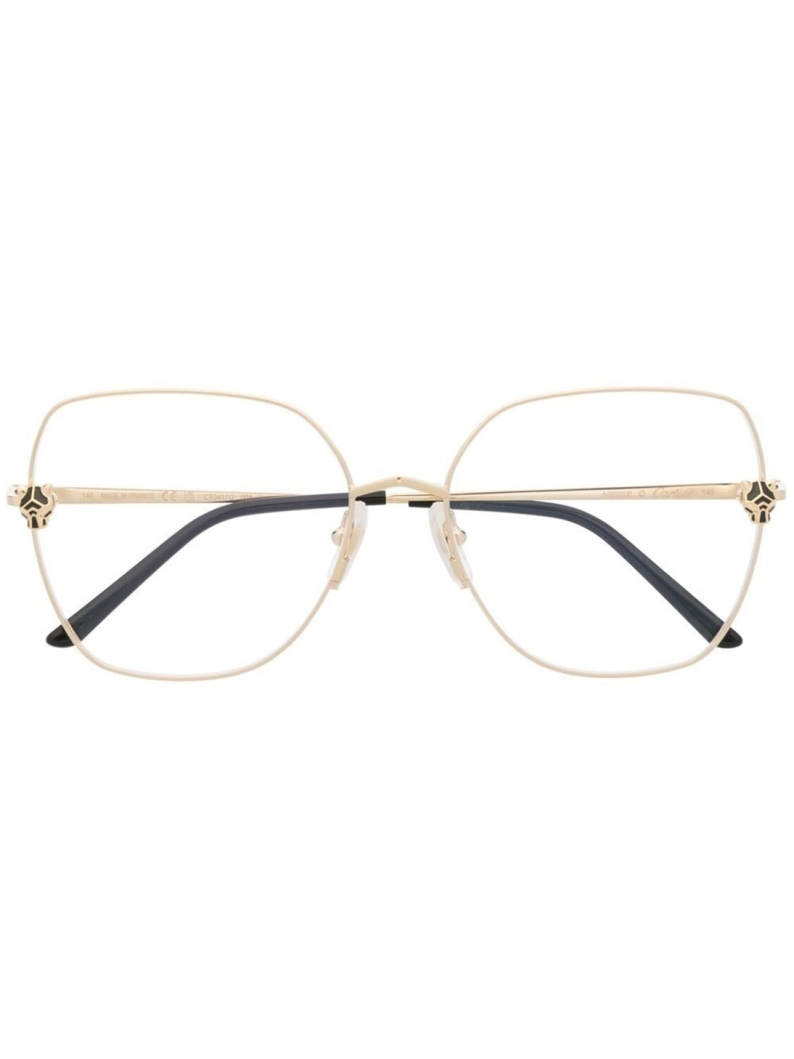 

Cartier Eyewear массивные очки с гравировкой, золотистый