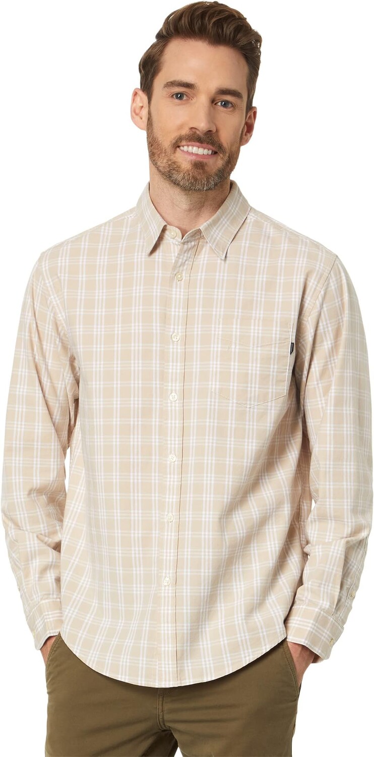 

Повседневная рубашка стандартного кроя с длинными рукавами Dockers, цвет Sahara Khaki/Plaid (Oxford)