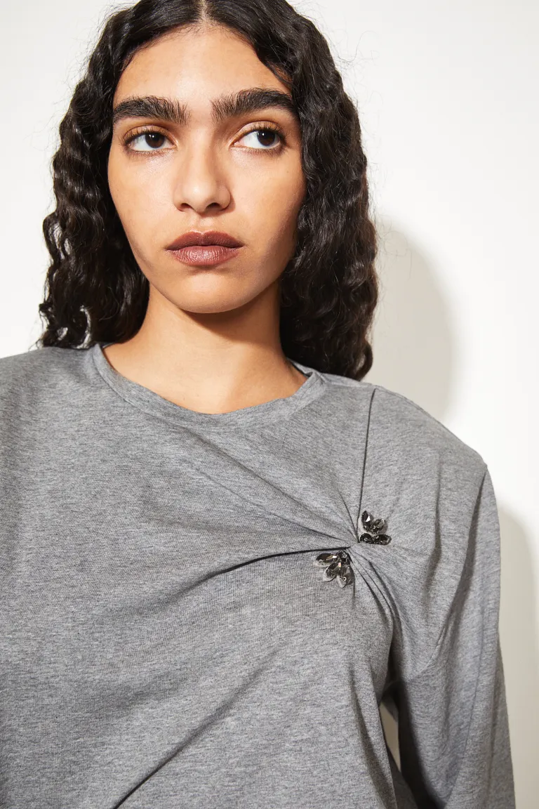 

Блузка с витой деталью H&M, серый